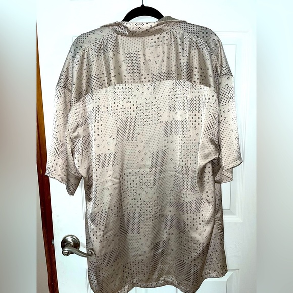 Abercrombie & Fitch Men's Beige Geometric Shirt NWT XXL - Picture 4 of 4